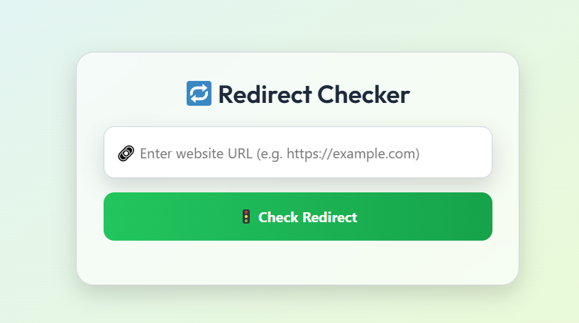 Redirect Checker Tool