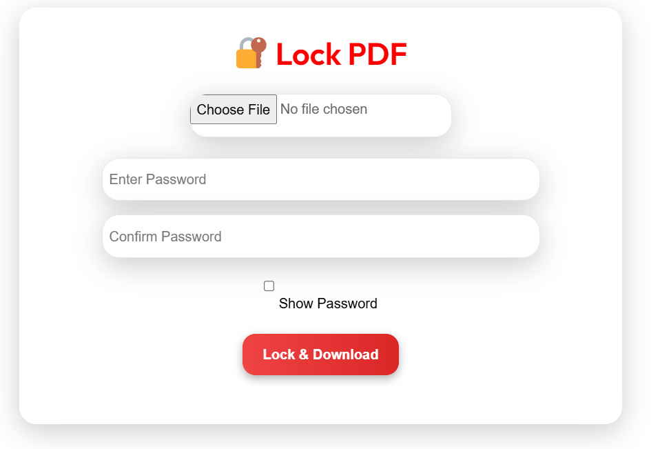 Lock PDF with Password Online