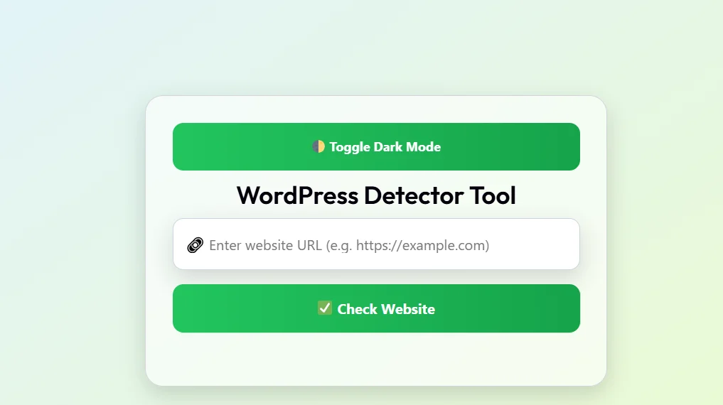 WordPress Detector Tool