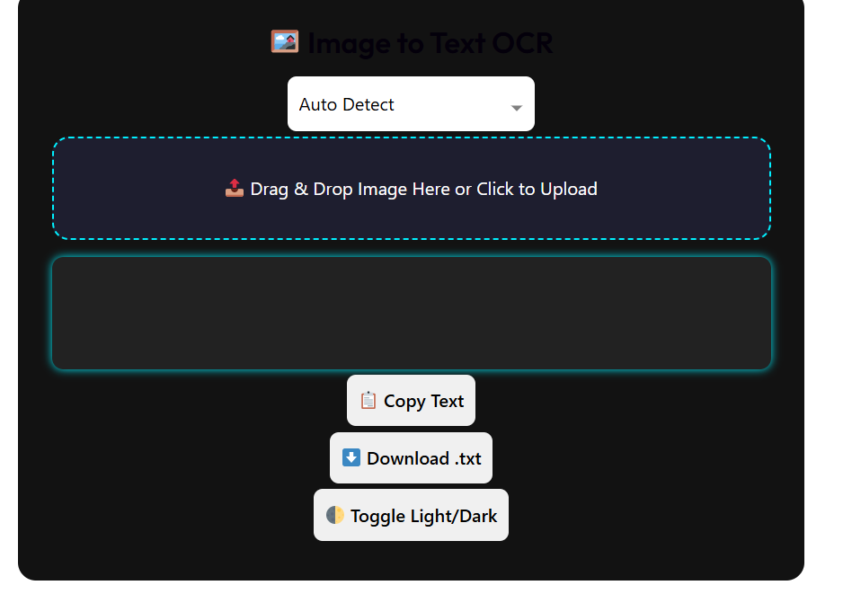 Image to Text OCR Tool
