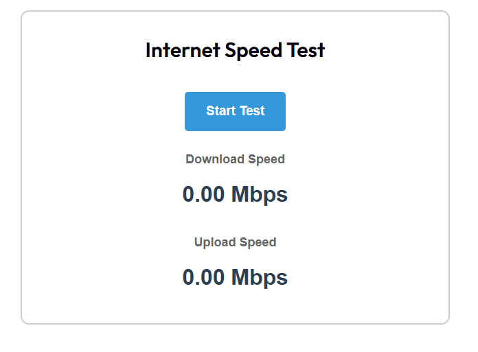 Free internet speed test