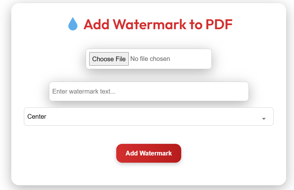 Add Watermark to PDF