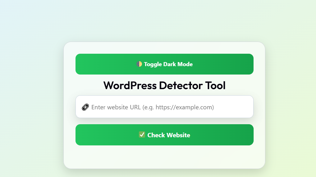 WordPress Detector Tool