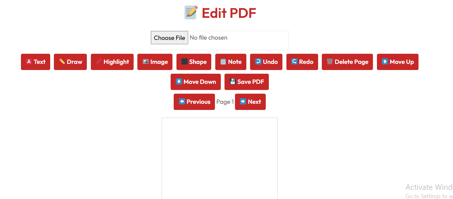 Edit PDF Online Tool