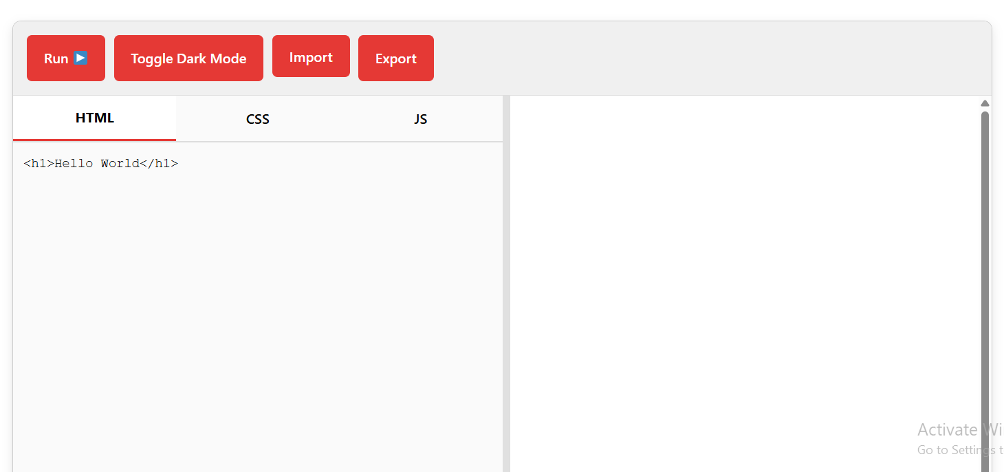 HTML Code Editor