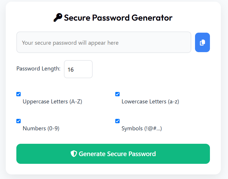 Secure Password Generator