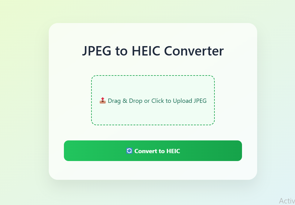 Free JPEG To HEIC