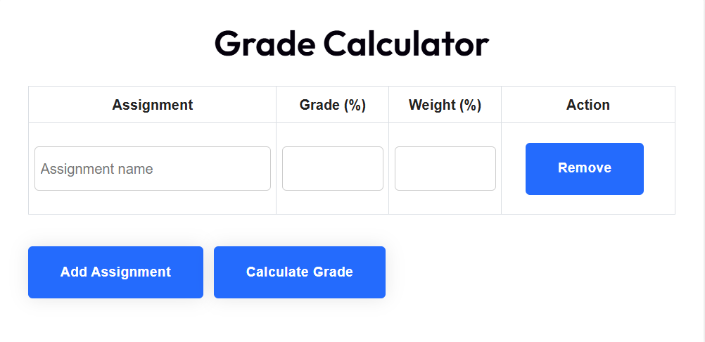 Grade Calculator