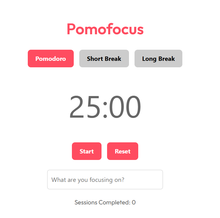 Pomodoro Timer with Statistics