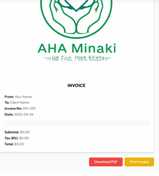 Trình tạo hóa đơn AI