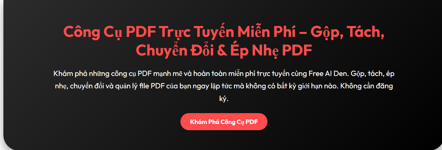 Công cụ PDF trực tuyến miễn phí